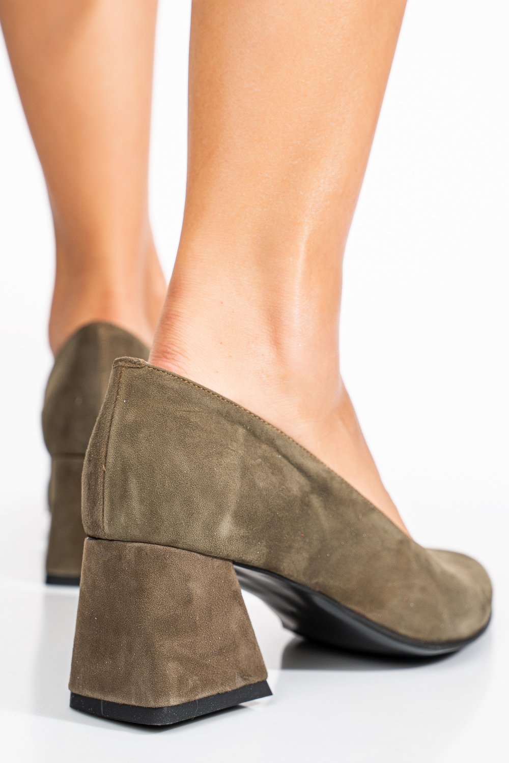 PANTOFI KHAKI PIELE NATURALA INTOARSA 5S77006