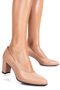 PANTOFI NUDE TALPA NEAGRA PIELE NATURALA 3S77015