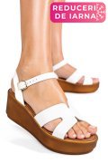 SANDALE ALBE PIELE NATURALA LS77ECCE