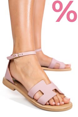 SANDALE ROZ PIELE NATURALA VS77ESUVIO