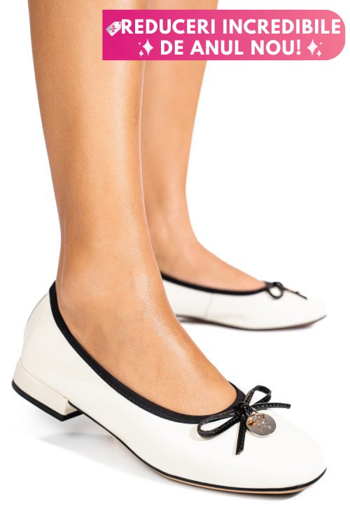 Balerini albi piele naturala as77n550ve
