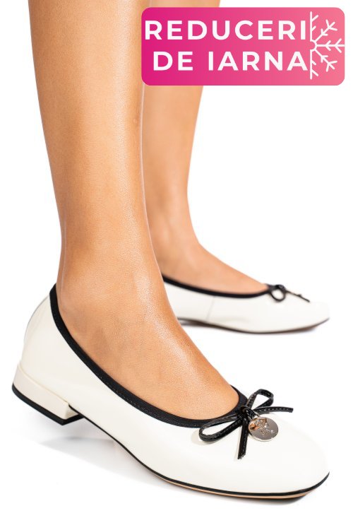Balerini albi piele naturala as77n550ve