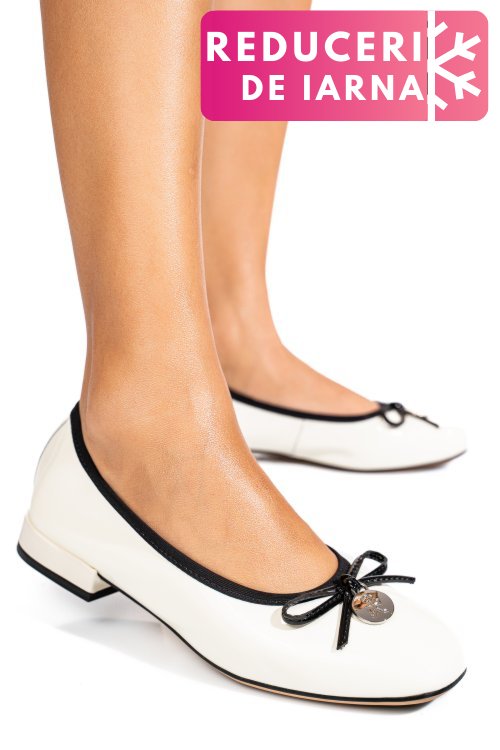 Balerini albi piele naturala as77n550ve