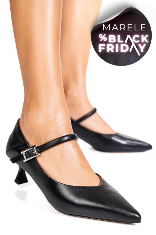 Pantofi negri piele naturala as77n650ve