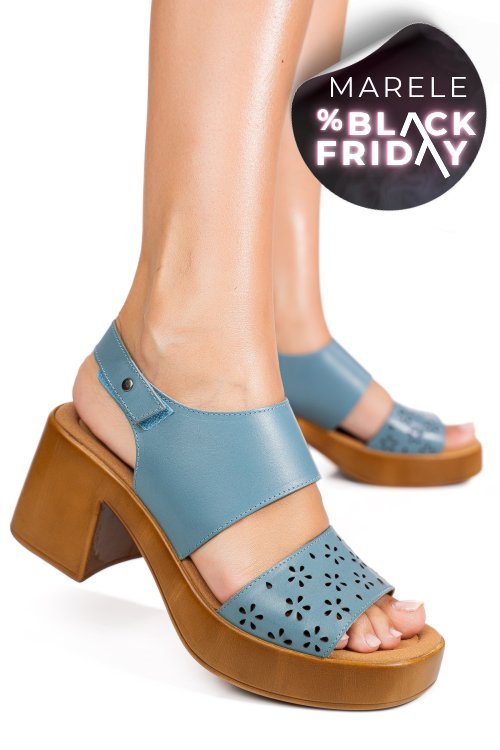 Sandale bleumarin piele naturala ps7702c425