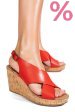 Sandale rosii piele naturala ts77p01c25