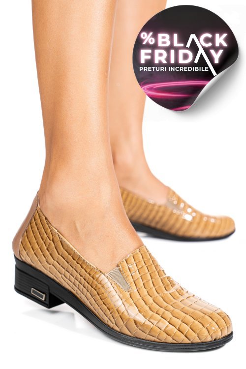 Pantofi crem piele naturala lacuita 2pc01mm