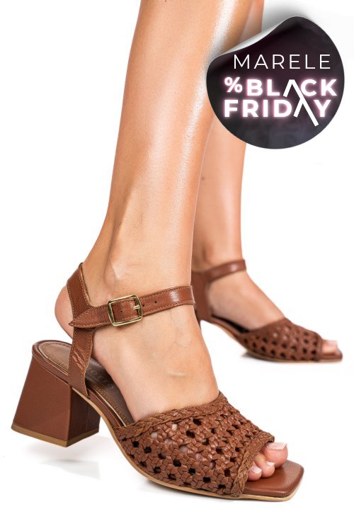 Sandale maro piele naturala es77m8644