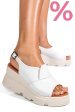 Sandale albe piele naturala ys7711
