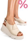 SANDALE BEJ PIELE NATURALA YS7711