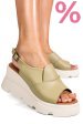 Sandale verzi piele naturala ys7711