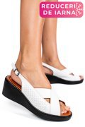 SANDALE ALBE PIELE NATURALA 7S7740
