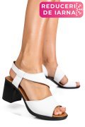 SANDALE ALBE PIELE NATURALA 0S7775