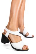SANDALE ALBE PIELE NATURALA 0S7775