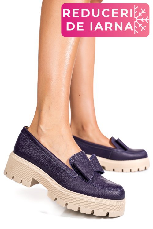 Mocasini mov piele naturala 2s77115