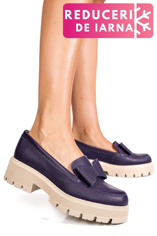 Mocasini mov piele naturala 2s77115