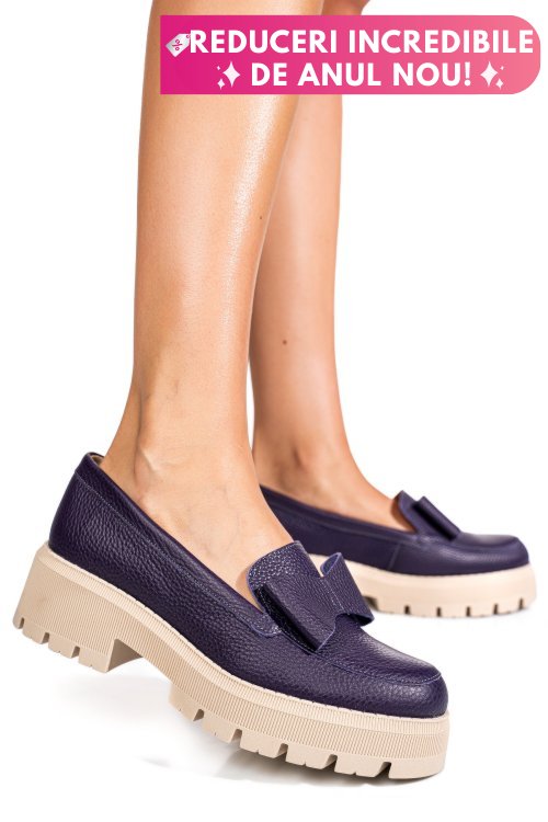Mocasini mov piele naturala 2s77115