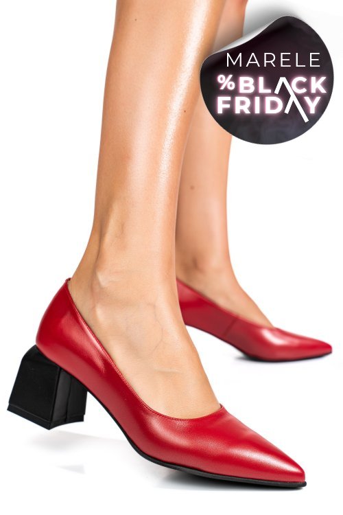 Pantofi rosii piele naturala 5s77460