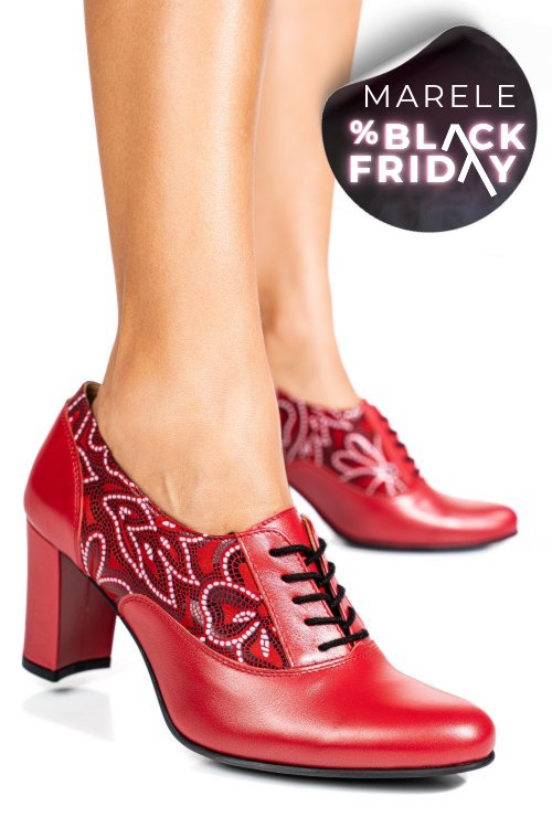 Pantofi rosii piele naturala 5s77771