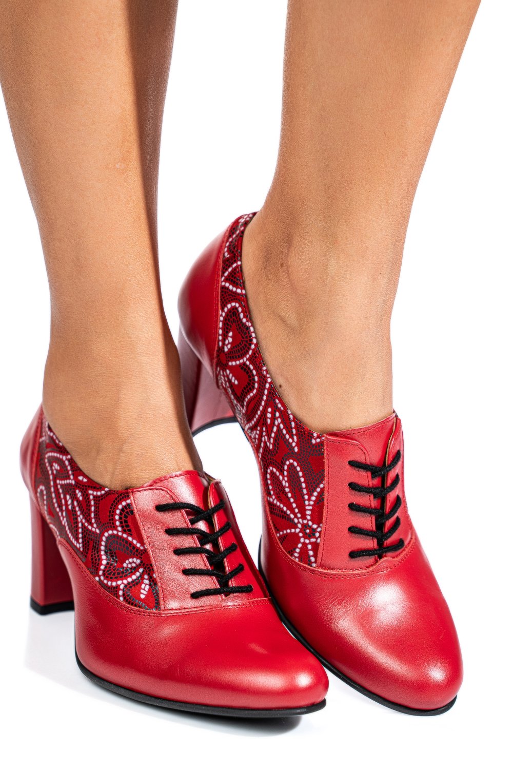 PANTOFI ROSII PIELE NATURALA 5S77771