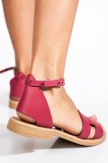 SANDALE FUCHSIA PIELE NATURALA VS77ESUVIO