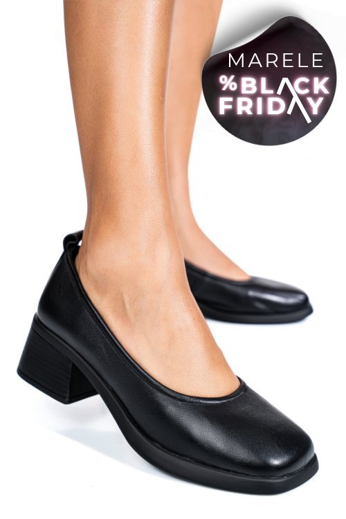 Pantofi negri piele naturala as77n470ve