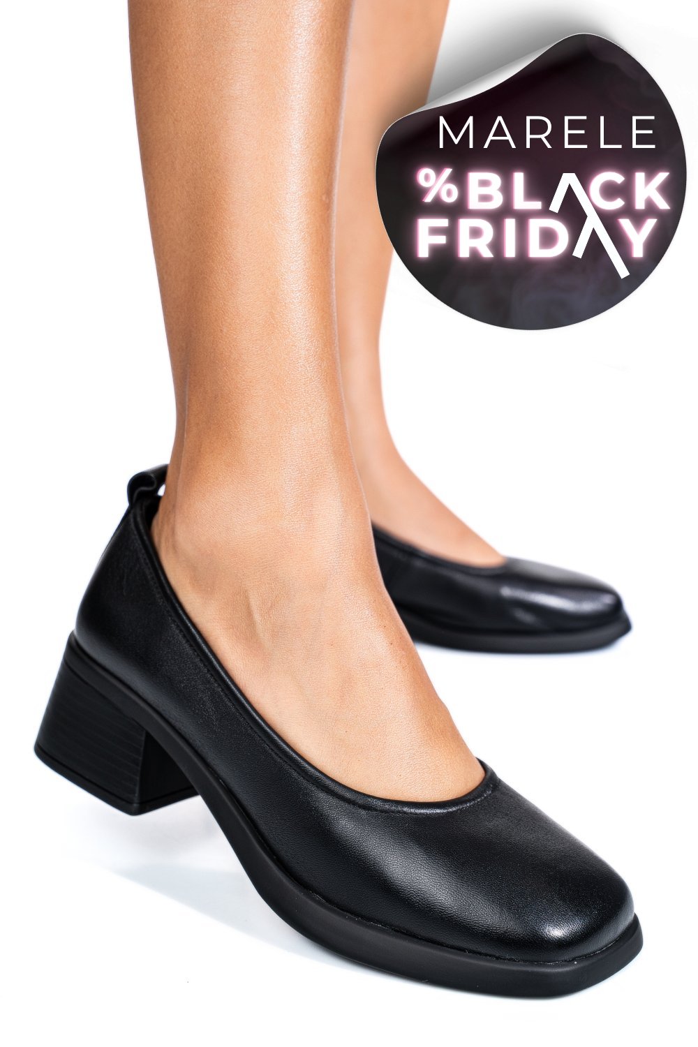 PANTOFI NEGRI PIELE NATURALA AS77N470VE