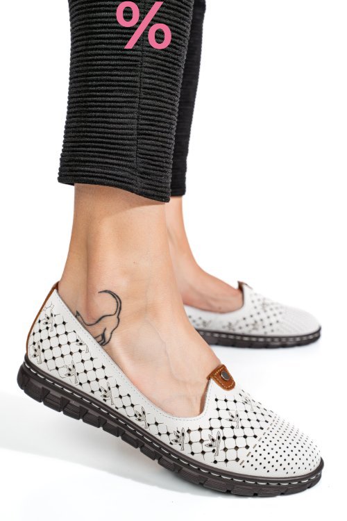 Espadrile white piele naturala jspy2602