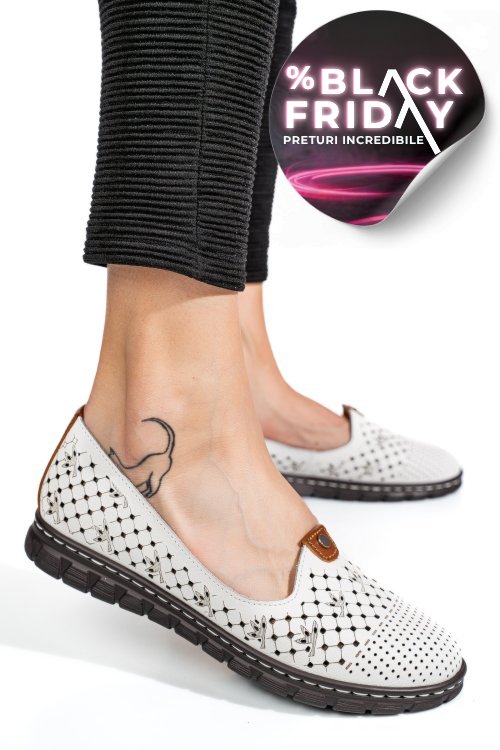 Espadrile white piele naturala jspy2602