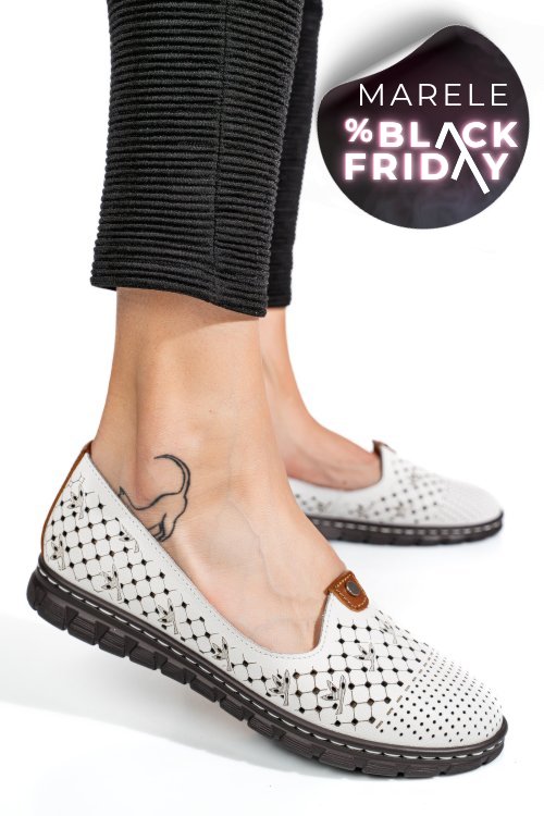 Espadrile white piele naturala jspy2602