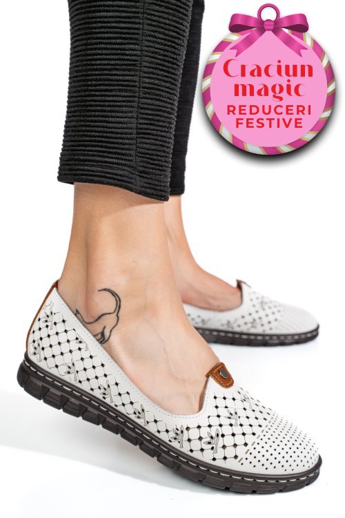 Espadrile white piele naturala jspy2602