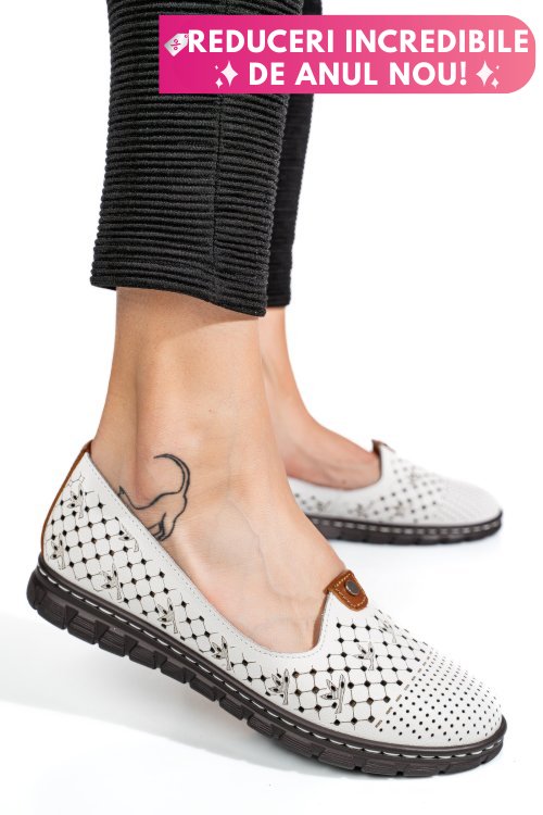 Espadrile white piele naturala jspy2602