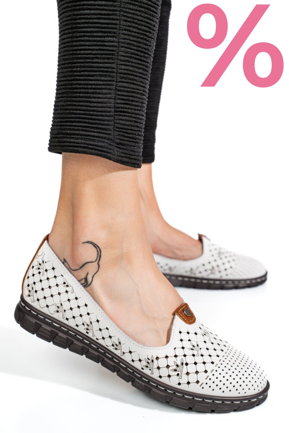 ESPADRILE WHITE PIELE NATURALA JSPY2602