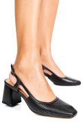 SANDALE NEGRE PIELE NATURALA TSPN6509