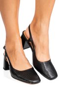 SANDALE NEGRE PIELE NATURALA TSPN6509