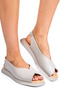 SANDALE GRI PIELE NATURALA TSP6028
