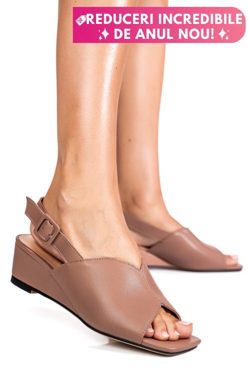 Sandale roz piele naturala xspt24065