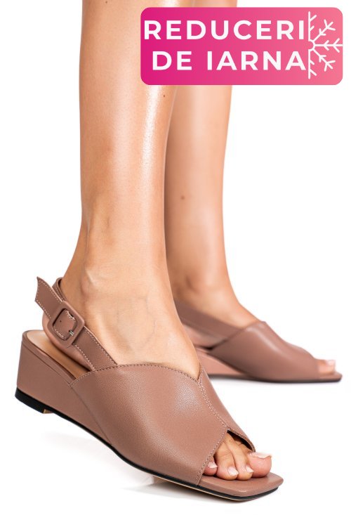 Sandale roz piele naturala xspt24065