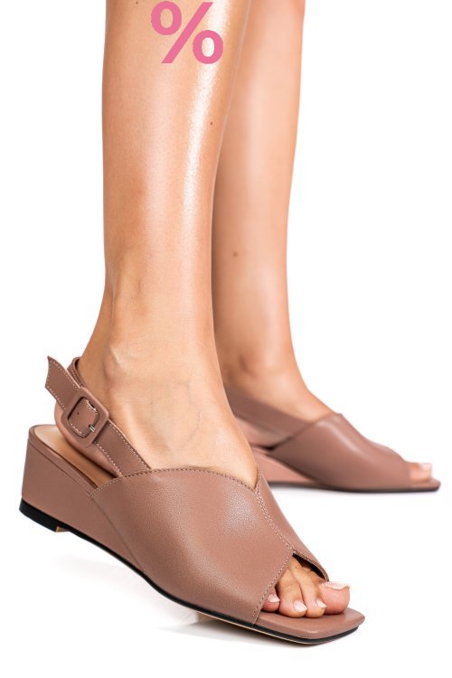 Sandale roz piele naturala xspt24065