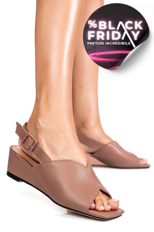 Sandale roz piele naturala xspt24065