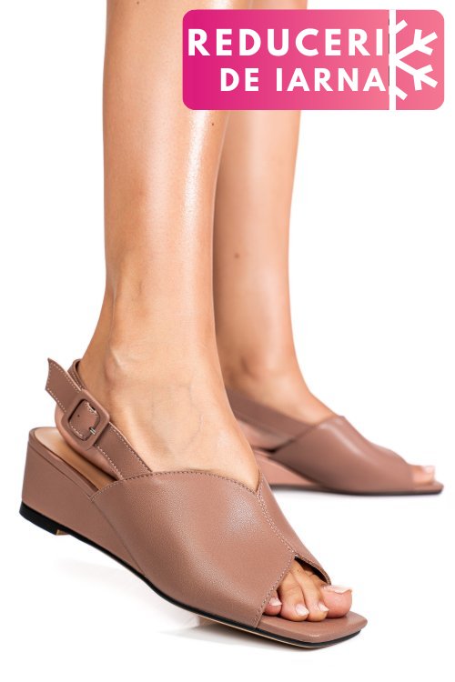 Sandale roz piele naturala xspt24065