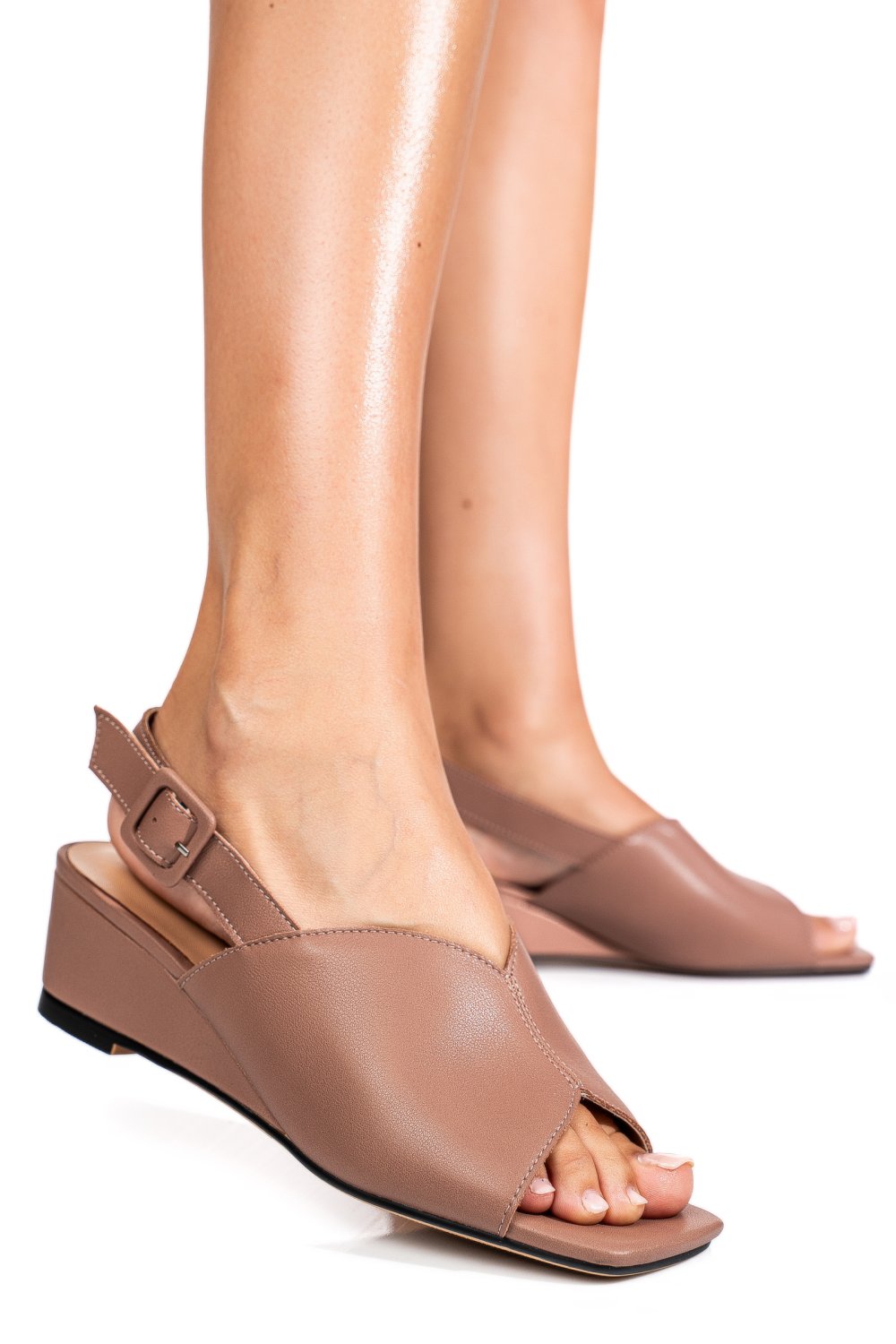 SANDALE ROZ PIELE NATURALA XSPT24065