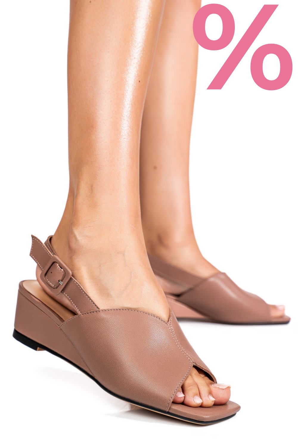 SANDALE ROZ PIELE NATURALA XSPT24065