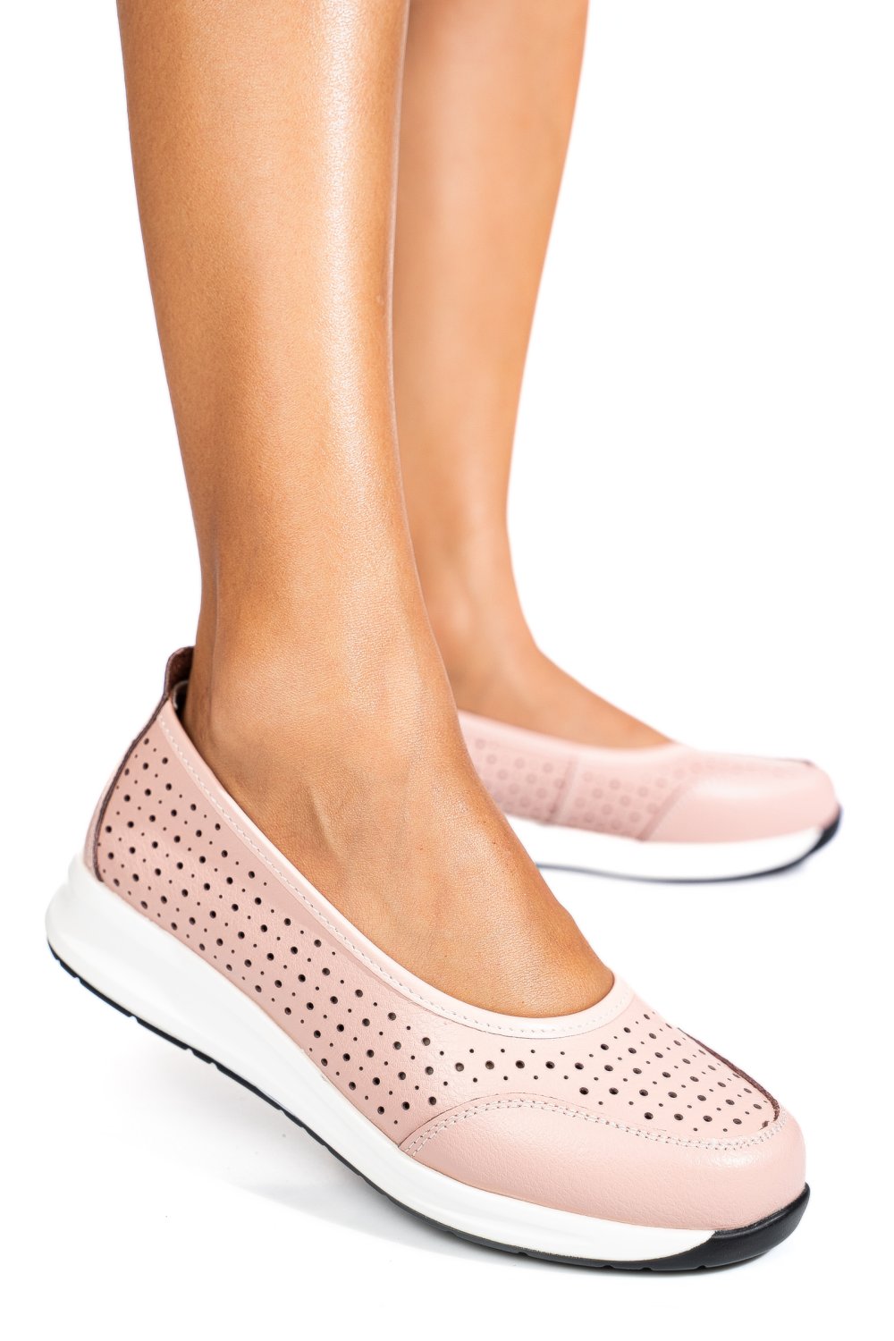 ESPADRILE ROZ PIELE NATURALA TSP3026