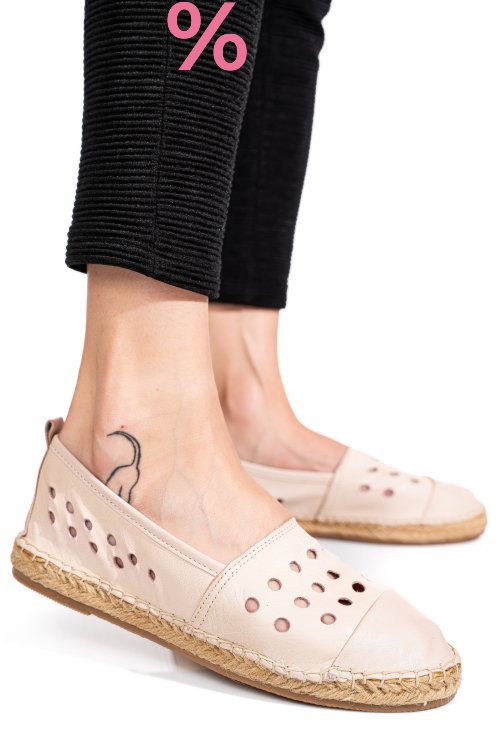 Espadrile roz piele naturala 1pc7905