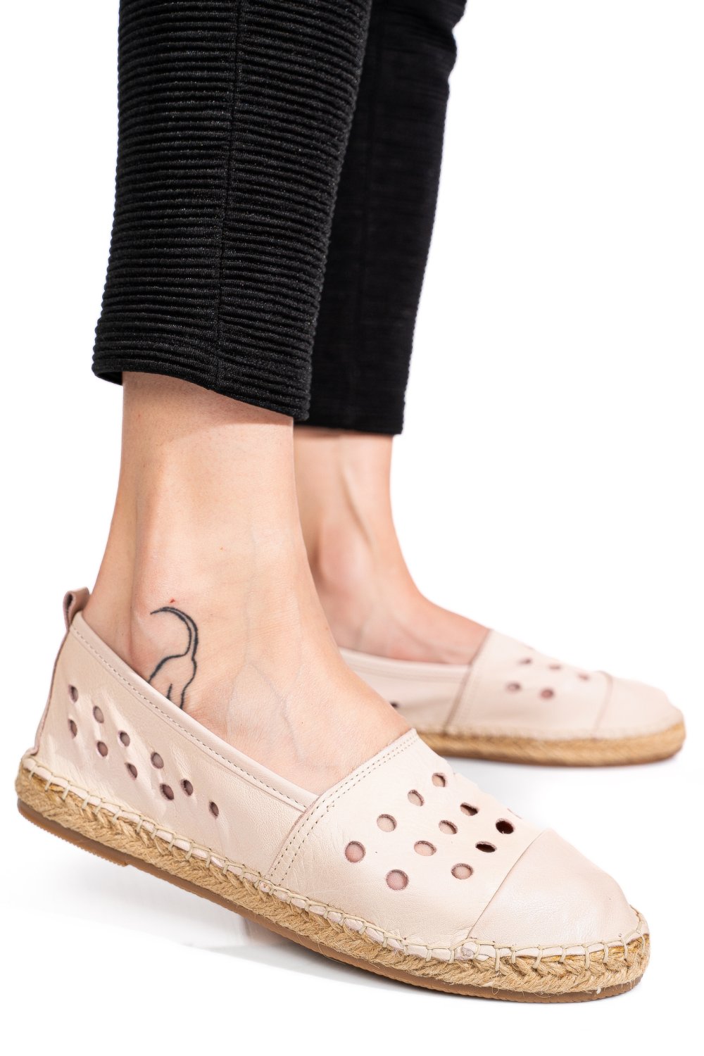 ESPADRILE ROZ PIELE NATURALA 1PC7905