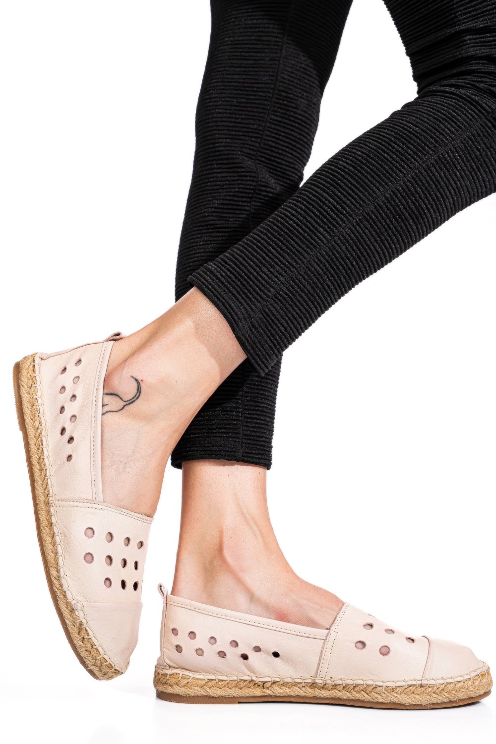 ESPADRILE ROZ PIELE NATURALA 1PC7905