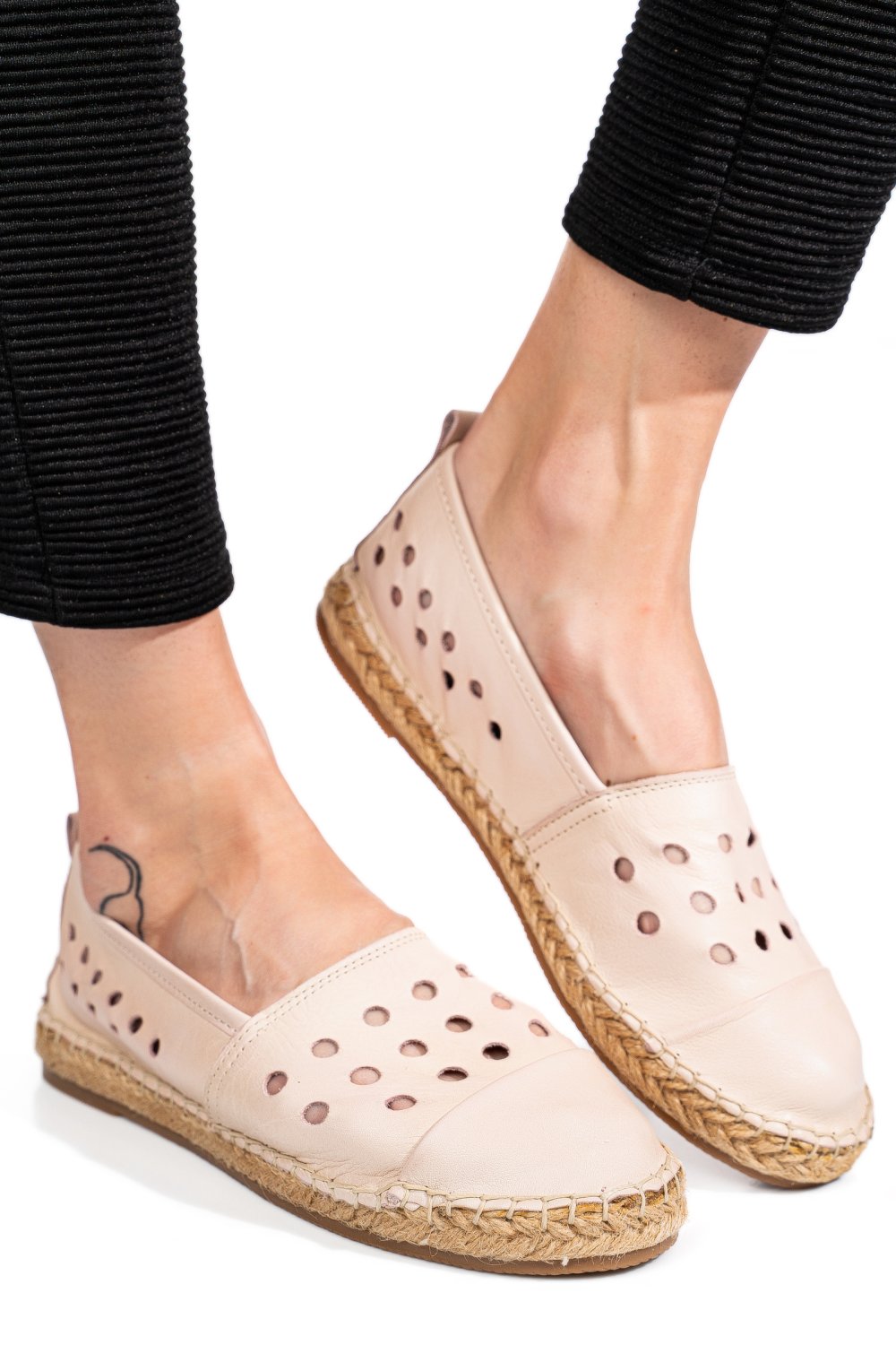 ESPADRILE ROZ PIELE NATURALA 1PC7905