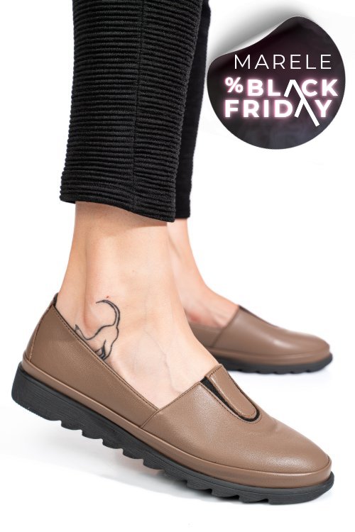 Espadrile taupe piele naturala apcrt333