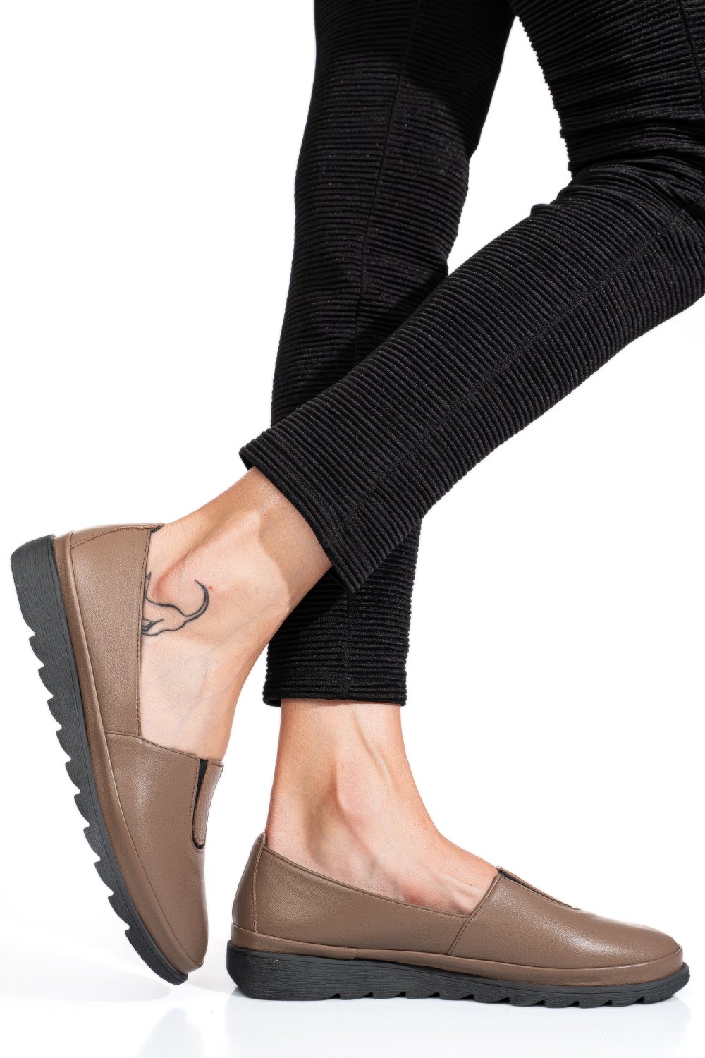 ESPADRILE TAUPE PIELE NATURALA APCRT333